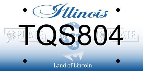 TQS804 Illinois License Plate