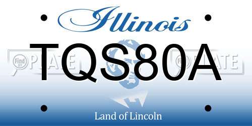 TQS80A Illinois License Plate