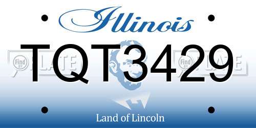TQT3429 Illinois License Plate