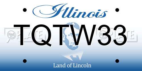 TQTW33 Illinois License Plate