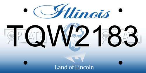 TQW2183 Illinois License Plate