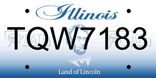 TQW7183 Illinois License Plate