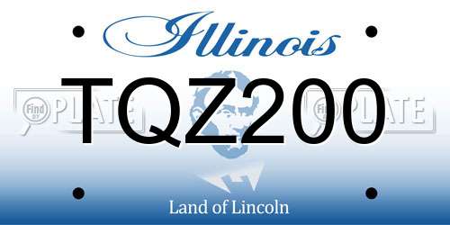 TQZ200 Illinois License Plate