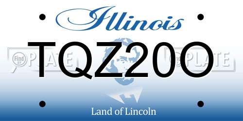 TQZ20O Illinois License Plate