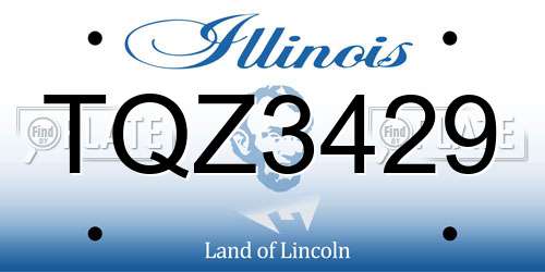 TQZ3429 Illinois License Plate