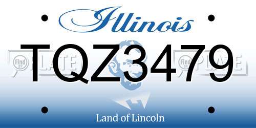 TQZ3479 Illinois License Plate