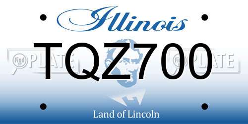 TQZ700 Illinois License Plate