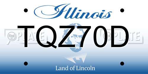 TQZ70D Illinois License Plate