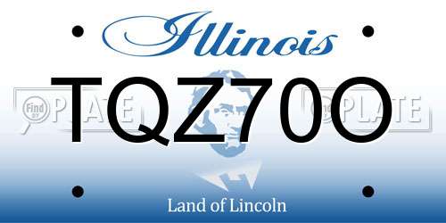 TQZ70O Illinois License Plate