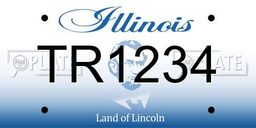 TR1234 Illinois License Plate