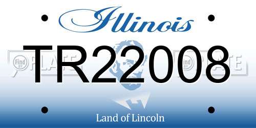 TR22008 Illinois License Plate