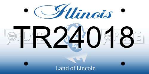 TR24018 Illinois License Plate