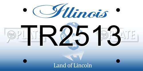 TR2513 Illinois License Plate