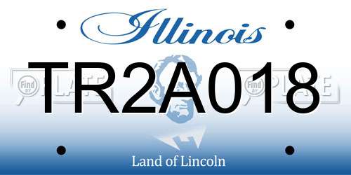 TR2A018 Illinois License Plate