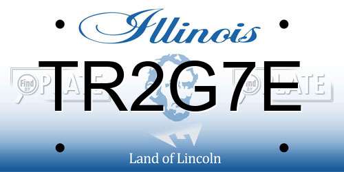 TR2G7E Illinois License Plate