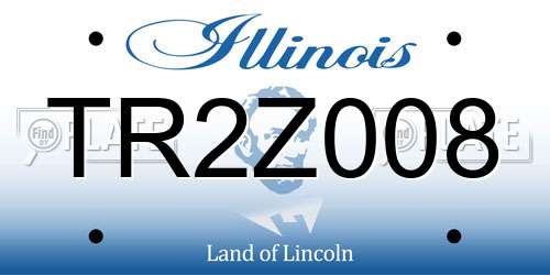 TR2Z008 Illinois License Plate