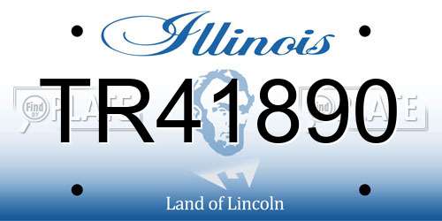 TR41890 Illinois License Plate