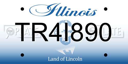 TR4I890 Illinois License Plate