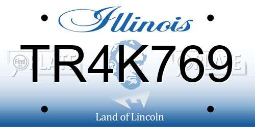 TR4K769 Illinois License Plate