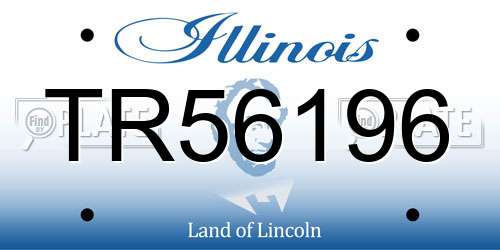 TR56196 Illinois License Plate