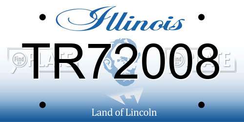 TR72008 Illinois License Plate