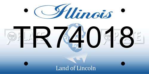 TR74018 Illinois License Plate