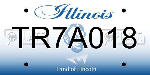 TR7A018 Illinois License Plate