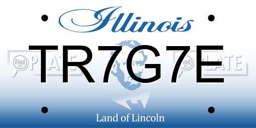 TR7G7E Illinois License Plate