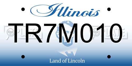 TR7M010 Illinois License Plate
