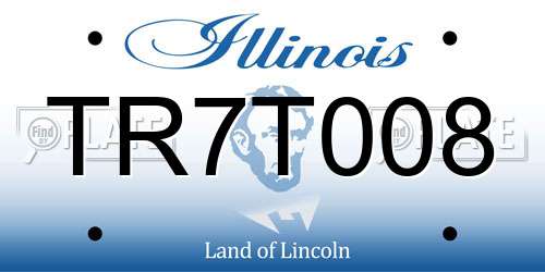 TR7T008 Illinois License Plate