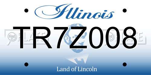 TR7Z008 Illinois License Plate