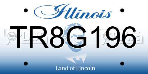TR8G196 Illinois License Plate