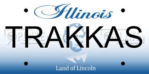 TRAKKAS Illinois License Plate