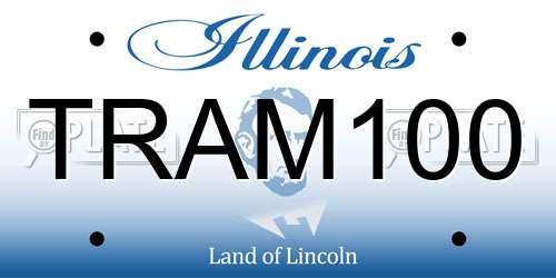 TRAM100 Illinois License Plate