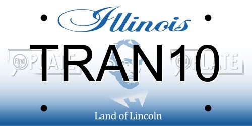 TRAN10 Illinois License Plate