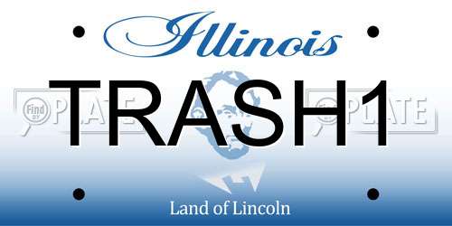 TRASH1 Illinois License Plate