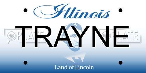 TRAYNE Illinois License Plate