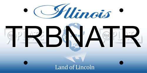 TRBNATR Illinois License Plate