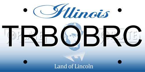 TRBOBRC Illinois License Plate