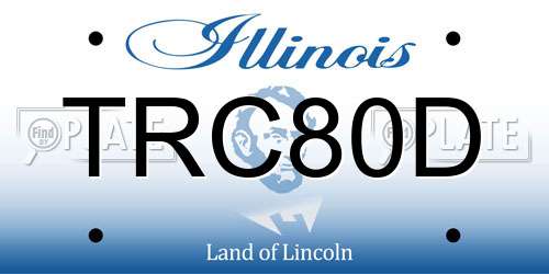 TRC80D Illinois License Plate