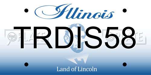 TRDIS58 Illinois License Plate