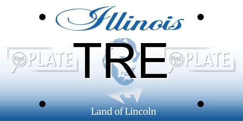 TRE Illinois License Plate