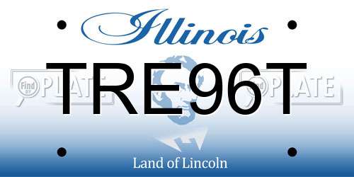 TRE96T Illinois License Plate