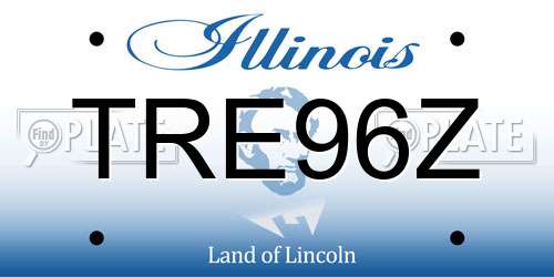 TRE96Z Illinois License Plate