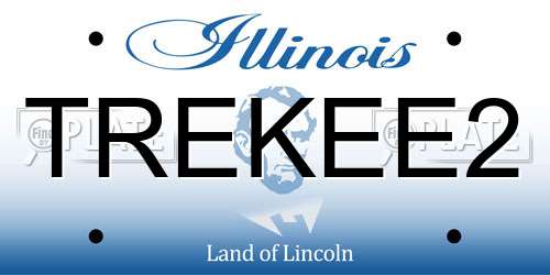 TREKEE2 Illinois License Plate