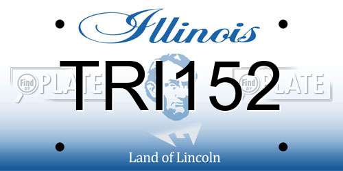 TRI152 Illinois License Plate