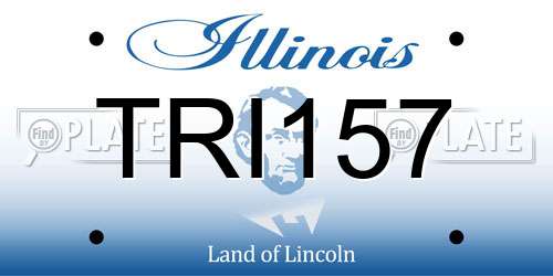 TRI157 Illinois License Plate