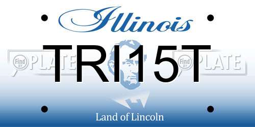 TRI15T Illinois License Plate