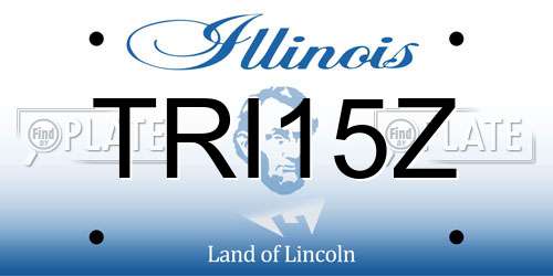 TRI15Z Illinois License Plate