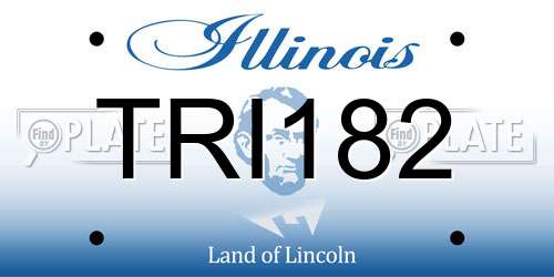 TRI182 Illinois License Plate